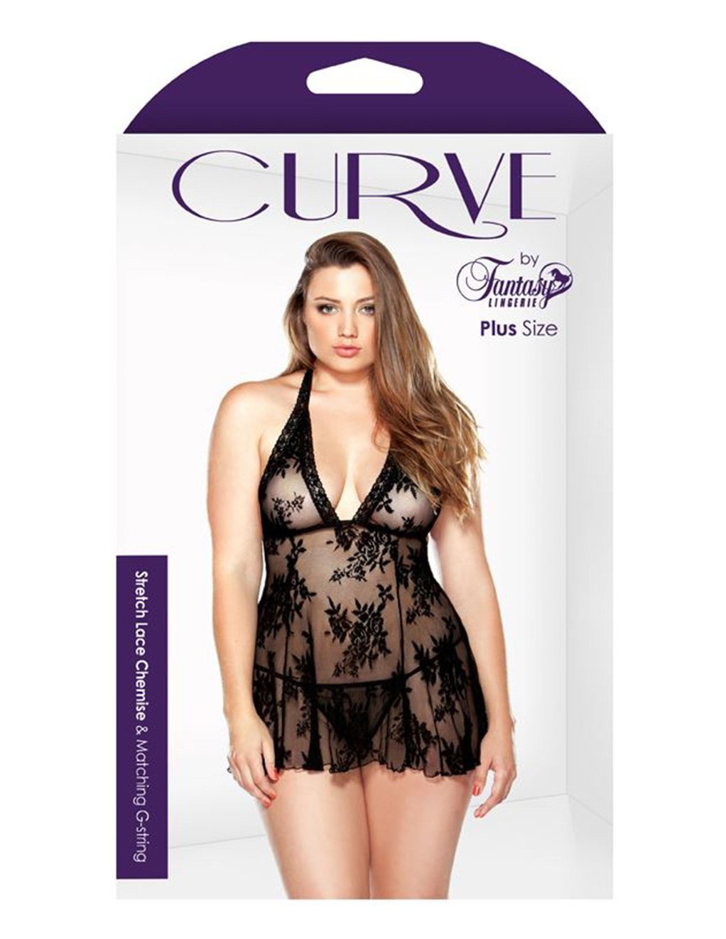 Stretch Floral Lace Babydoll & Matching G-String box