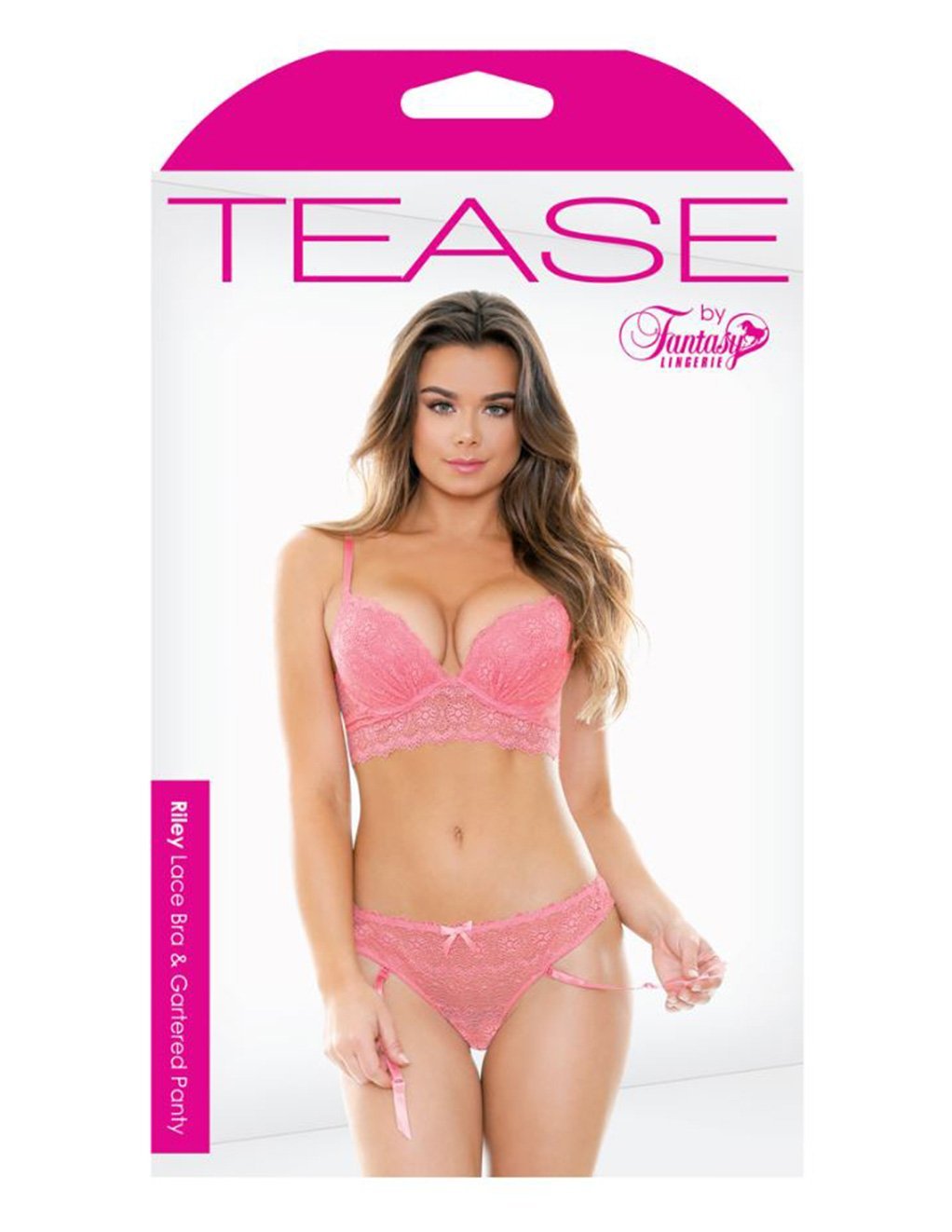 Coral Riley Lace Bra & Gartered Panty Set box
