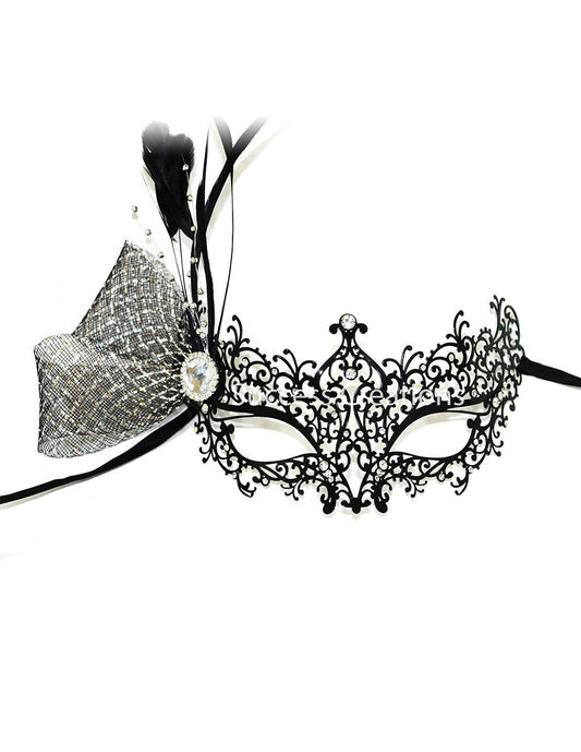 Adele Laser Cut Metal Masquerade Mask - Accessories - Headgear