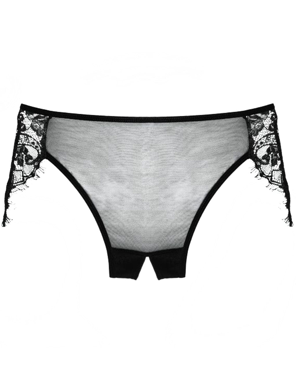 Adore by Allure Lavish & Lace Applique Side Crotchless Sheer Panty Close Up Back