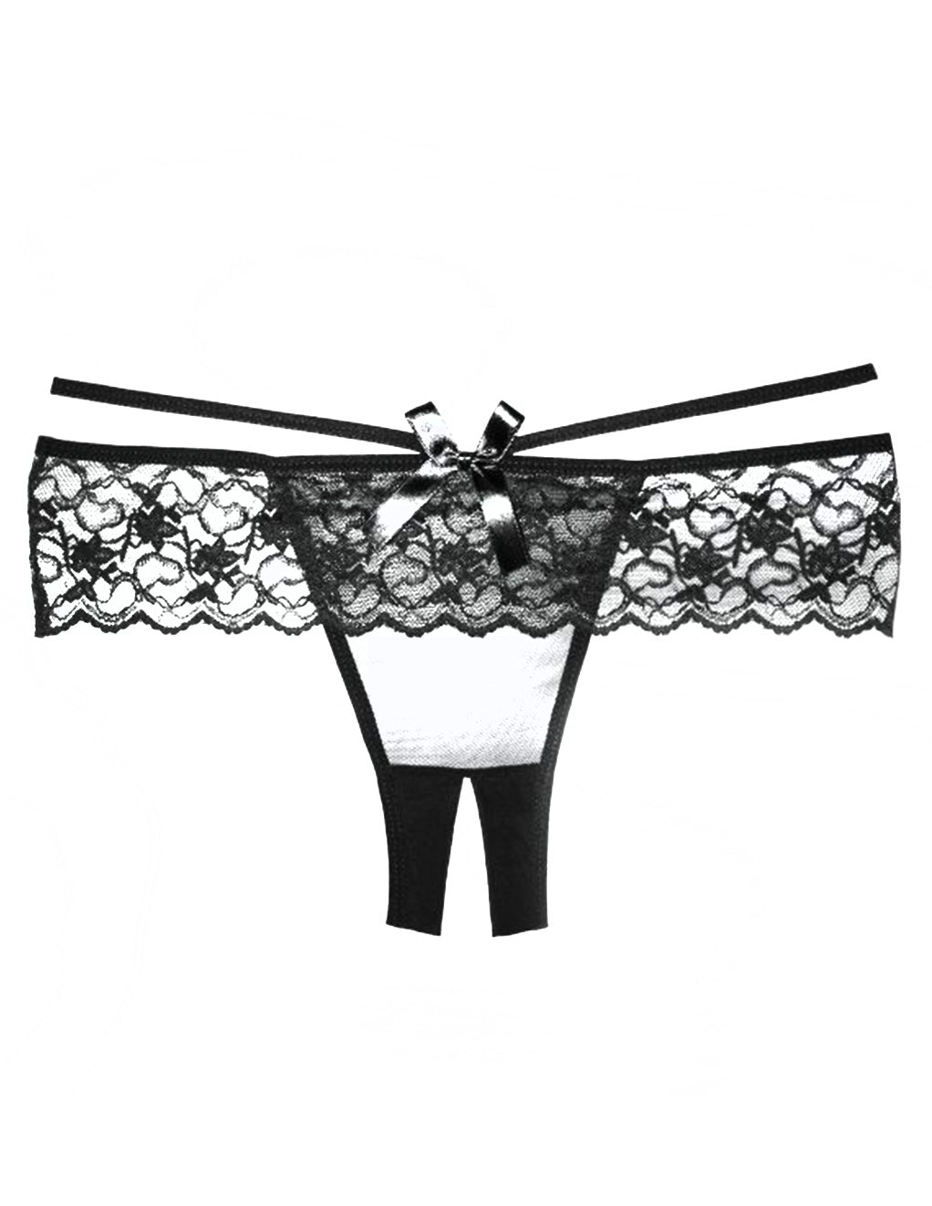Adore by Allure Angel Bragas transparentes y de encaje con tiras sin entrepierna