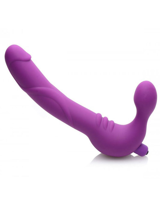 Strap U Royal Revolver Vibrating Strapless Silicone Strap On Dildo