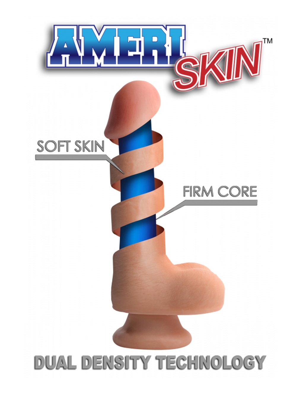 USA Cocks 7 Inch Ultra Real Dual Layer Dildo