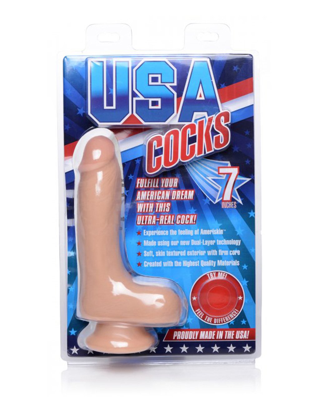 USA Cocks 7 Inch Ultra Real Dual Layer Dildo