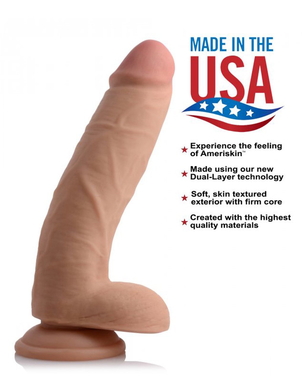 USA Cocks 9 Inch Ultra Real Dual Layer Dildo