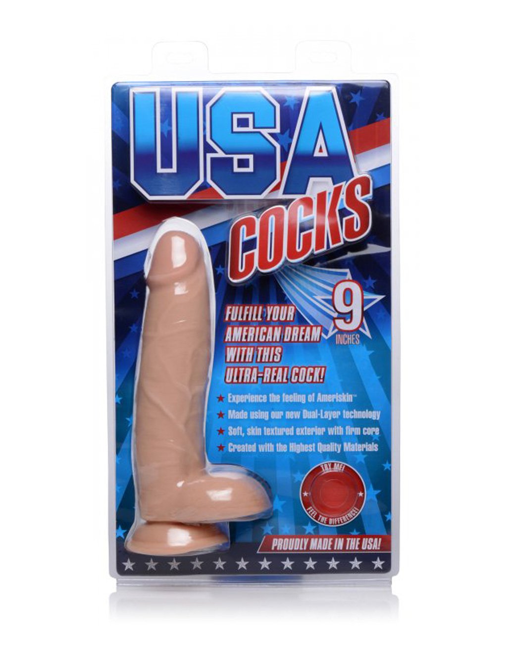 USA Cocks 9 Inch Ultra Real Dual Layer Dildo