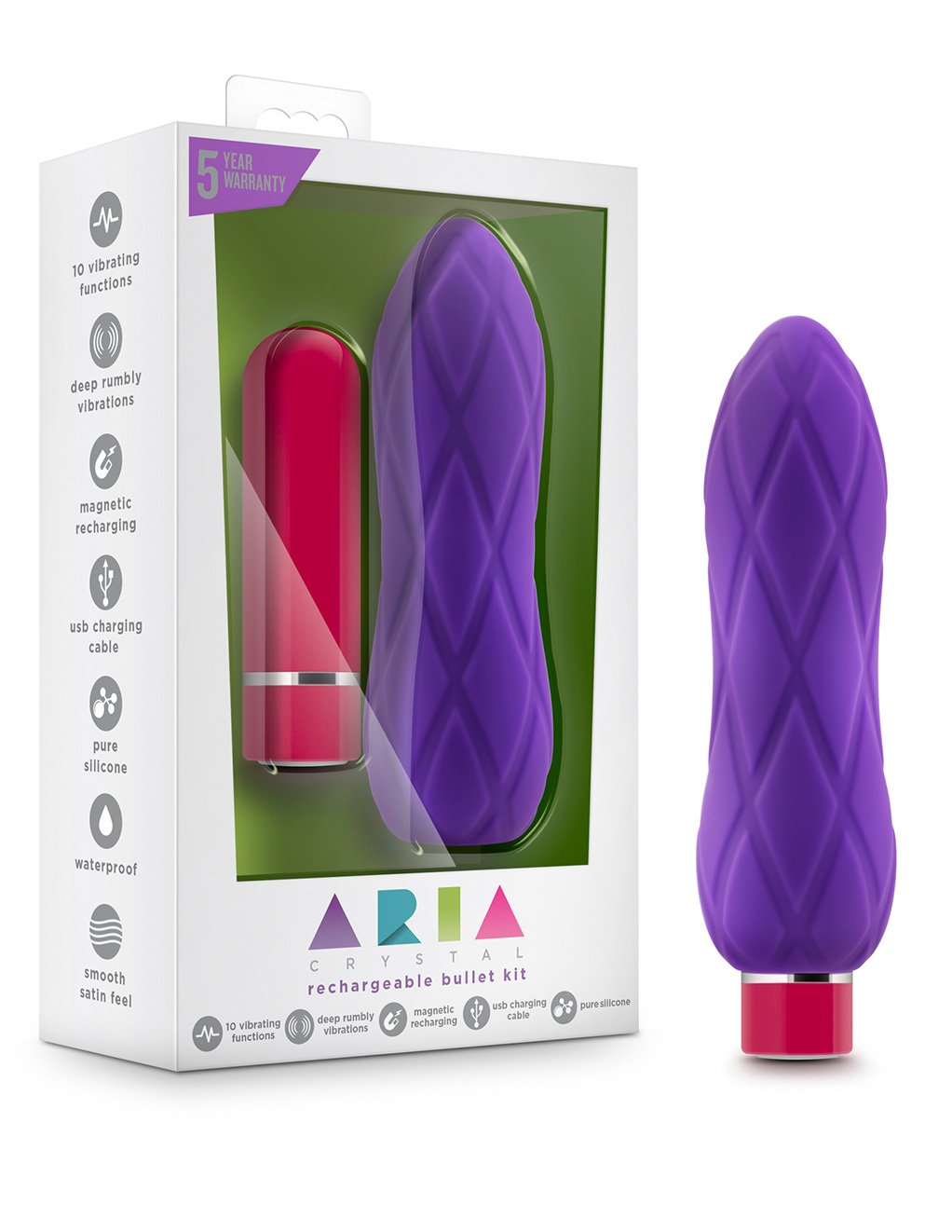 Aria by Blush Novelties Crystal Rechargeable Bullet Kit