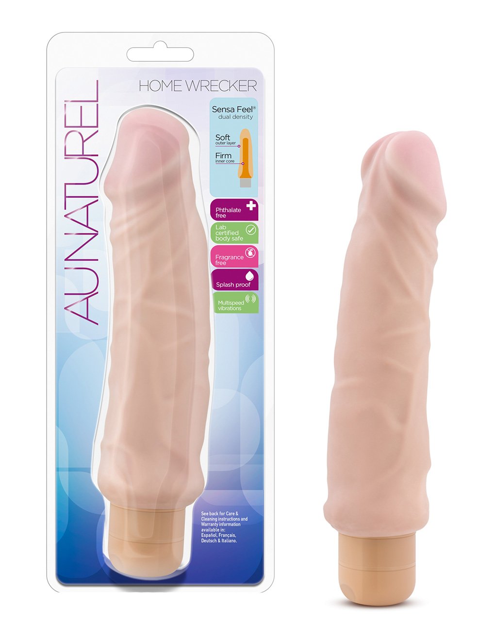 Blush Home Wrecker Vibrating Flesh Dildo - Novelties - Dildo