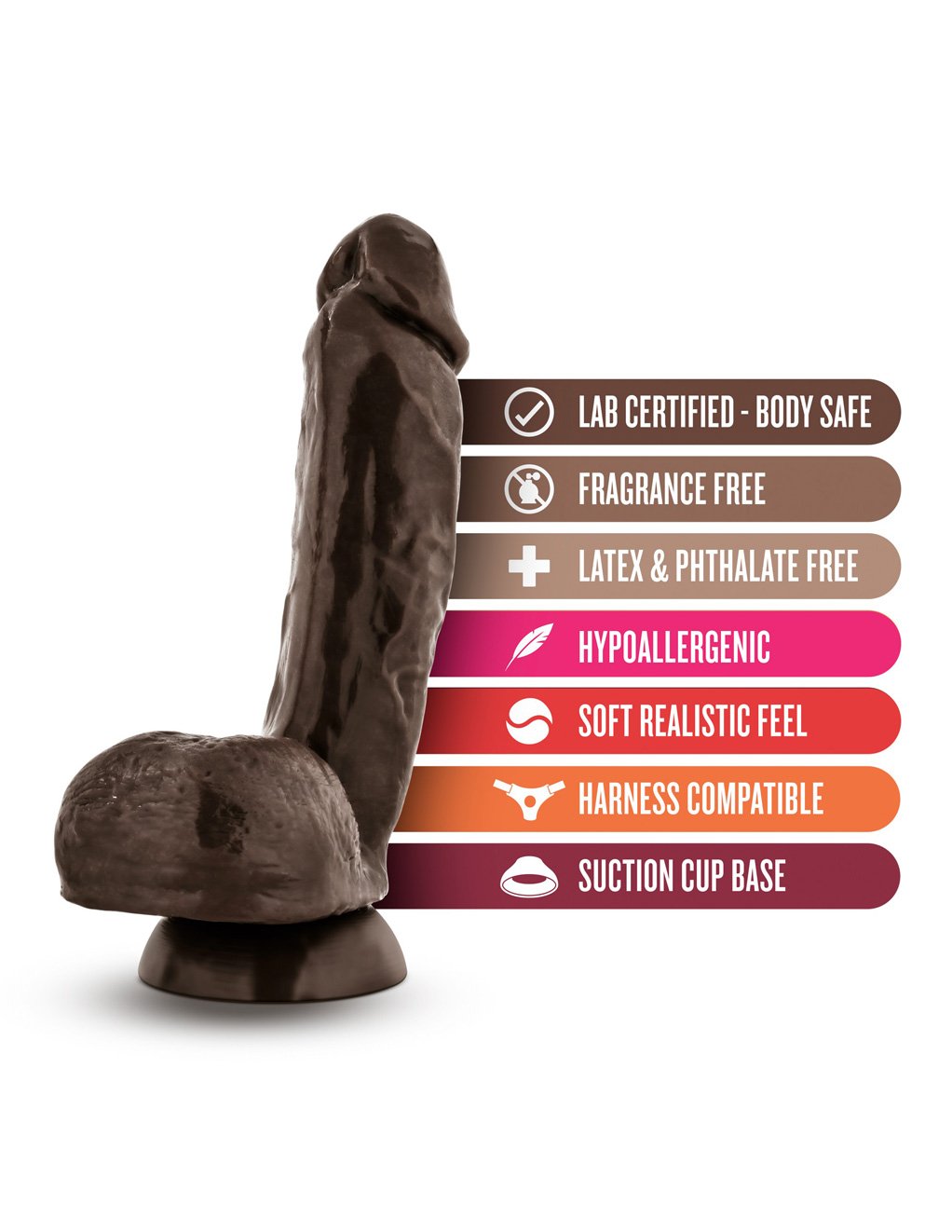 Blush X5 Hard On Dildo - Brown