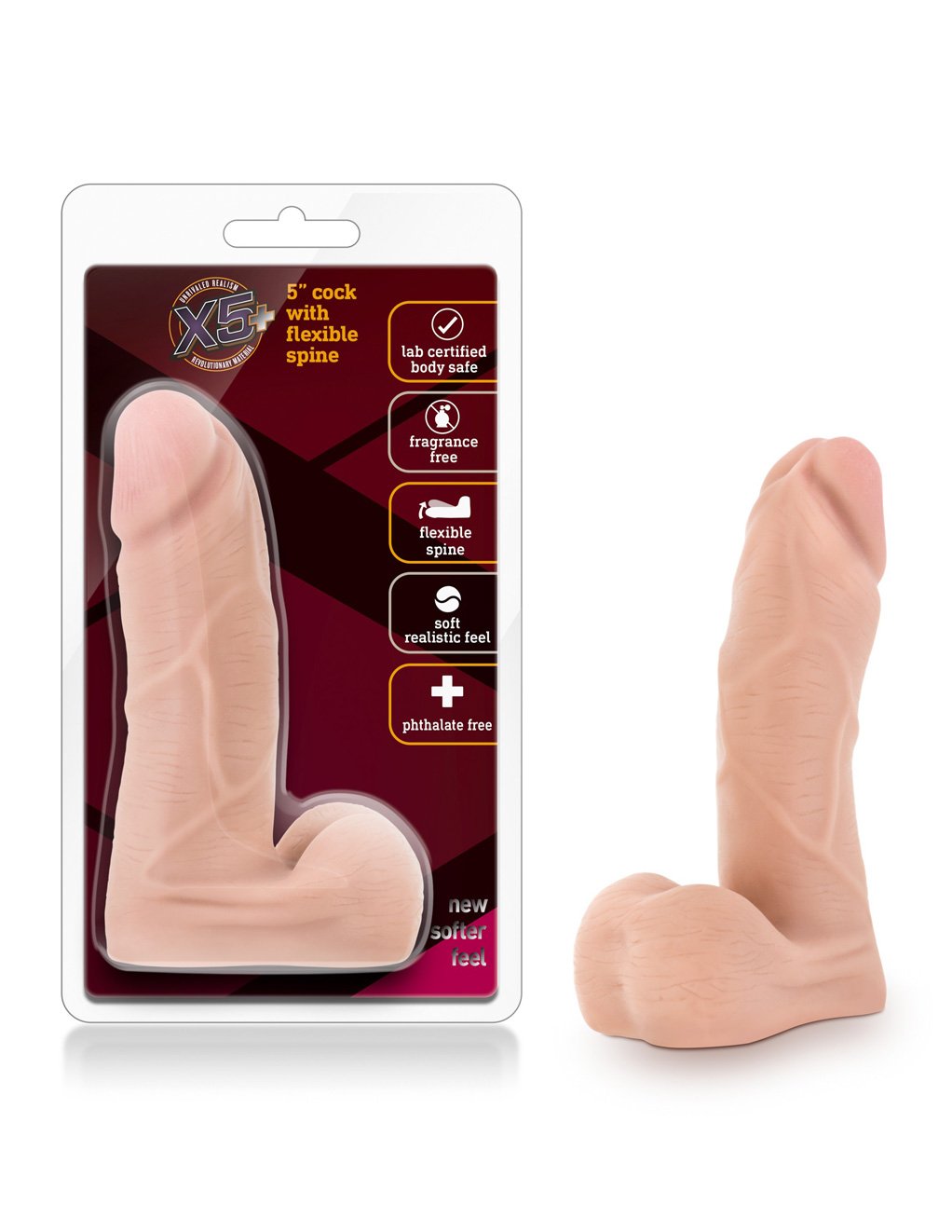 Blush X5 Plus with Flexible Spine Dildo