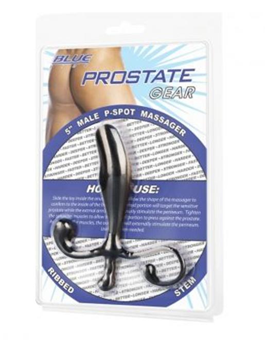 Blue Line Prostate Gear Massager Black - Novelties - P Spot