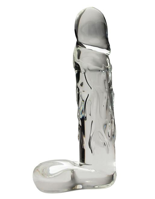 Spartacus Realistic 8 Inch Glass Dildo With Balls Clear
