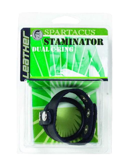 Spartacus Staminator Leather Cockring - Fetish BDSM - Cock & Ball