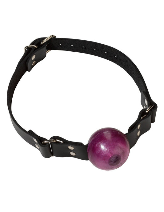 Spartacus Ball Gag with Buckle Purple
