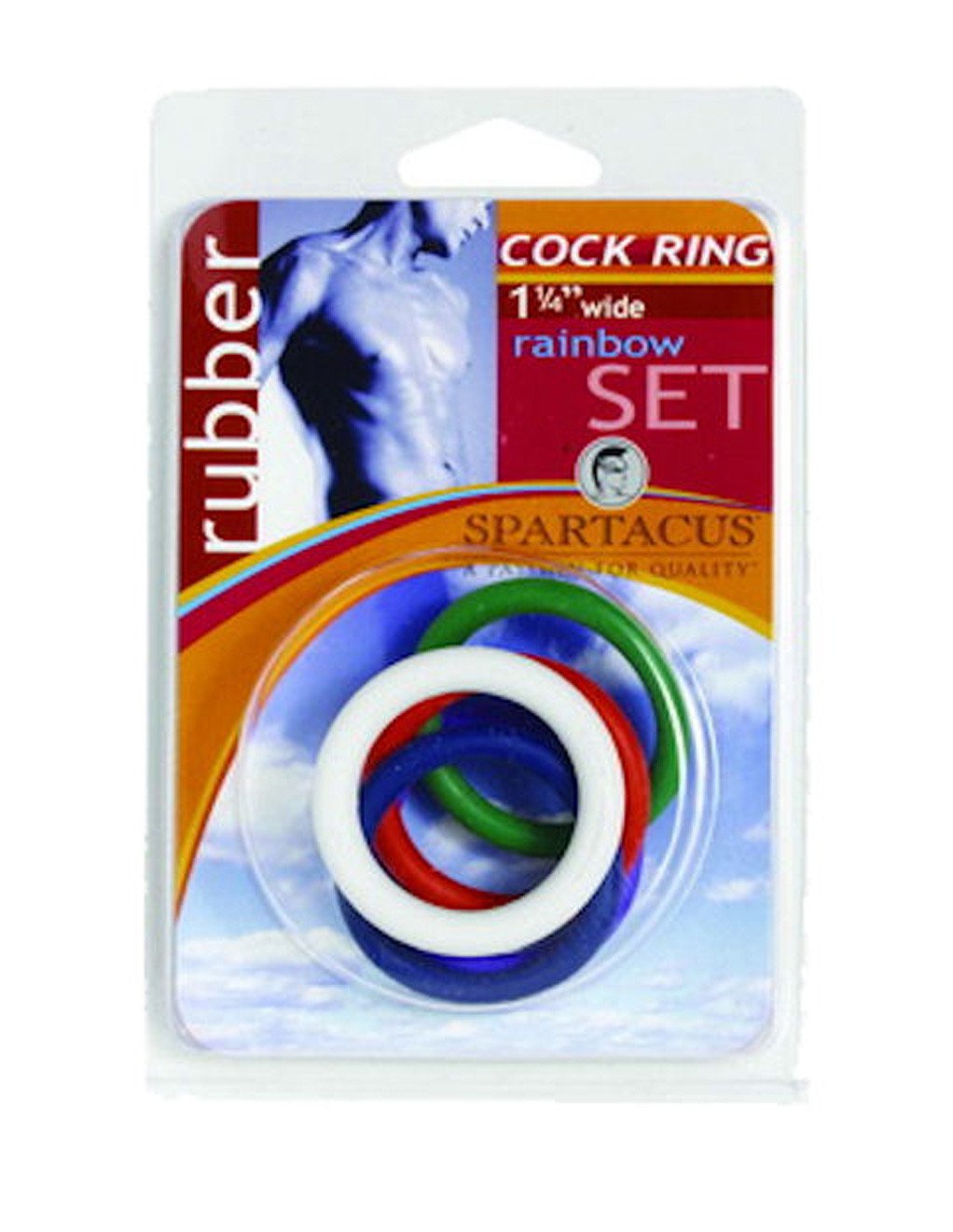 Spartacus Rainbow Cockring Set Package