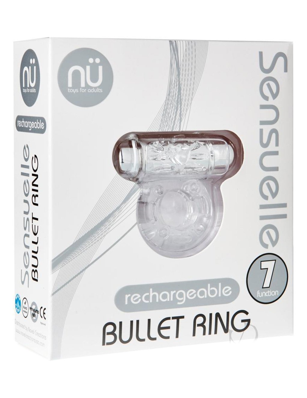 Sensuelle Bullet 7 Function C Ring - Novelties - Cockring