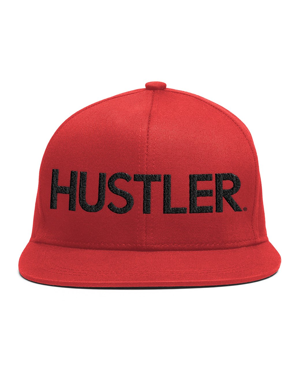 HUSTLER Classic Logo Snapback Hat-RED/BLACK