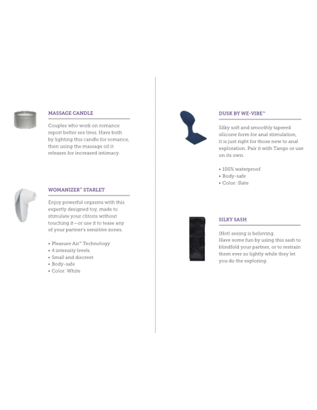 We-Vibe Discovery Gift Box Book Part 2