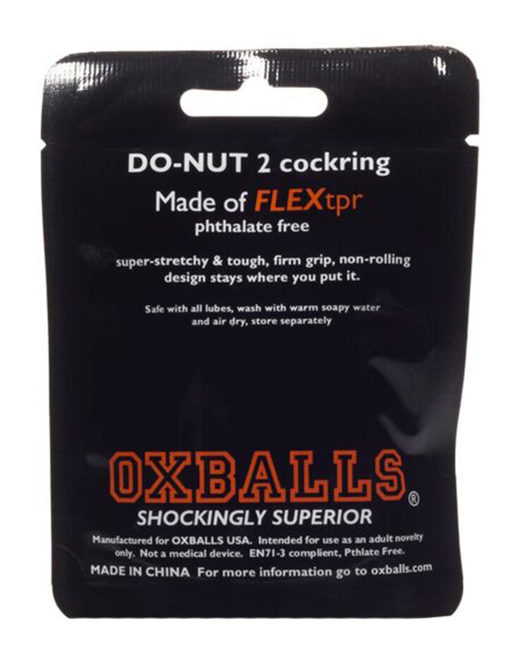 Oxballs Do-Nut  2 Cockring Large Clear - Novelties - Cockring