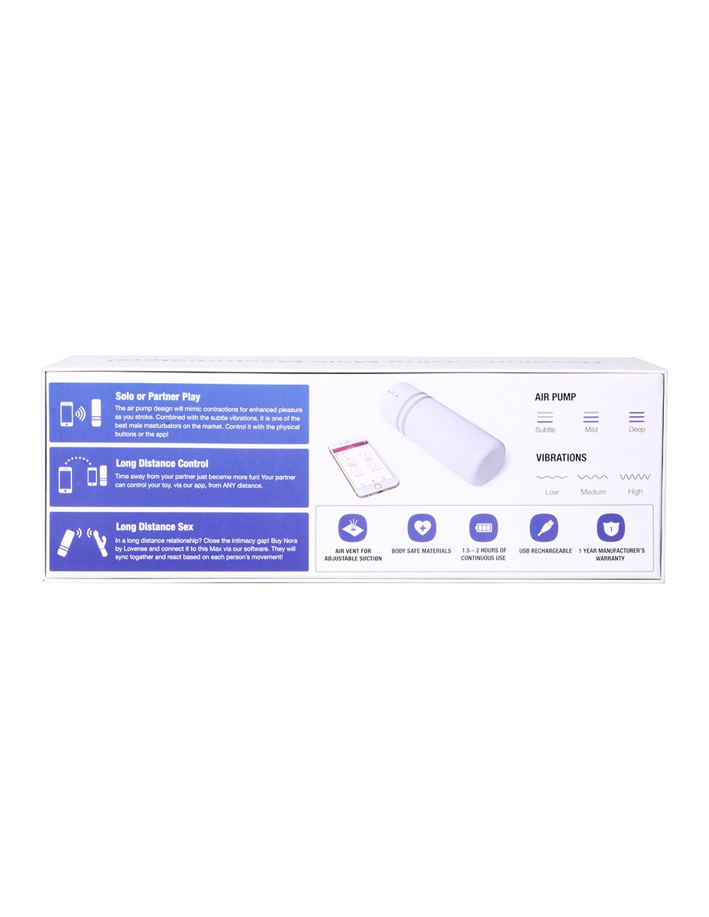 Lovense Max Bluetooth Remote Control Male Masturbator - Novelties - Masturbator