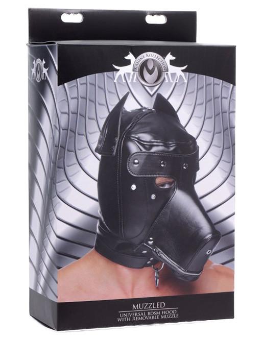 Master Series Muzzled Dog Hood With Removable Muzzle Package