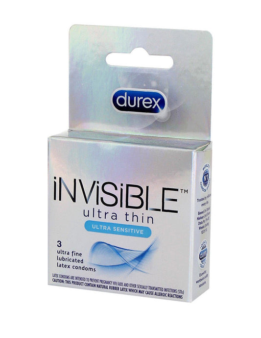 Durex Invisible Thin Condoms 3pk