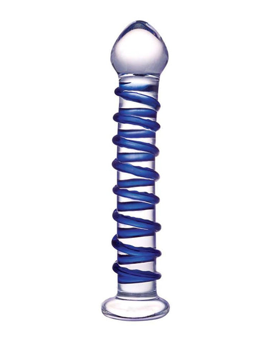 Glas Blue Spiral Glass Dildo - Novelties - Glass
