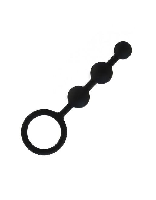 Hustler Silicone Anal Beads 3 Balls Black