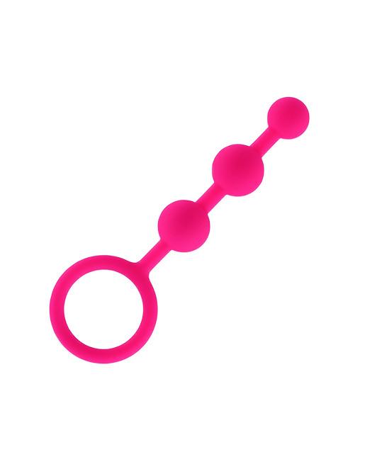 Hustler Silicone Anal Beads 3 Balls Pink