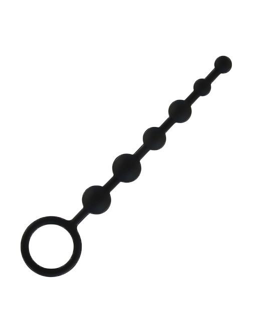 Hustler Silicone Anal Beads 6 Balls Black