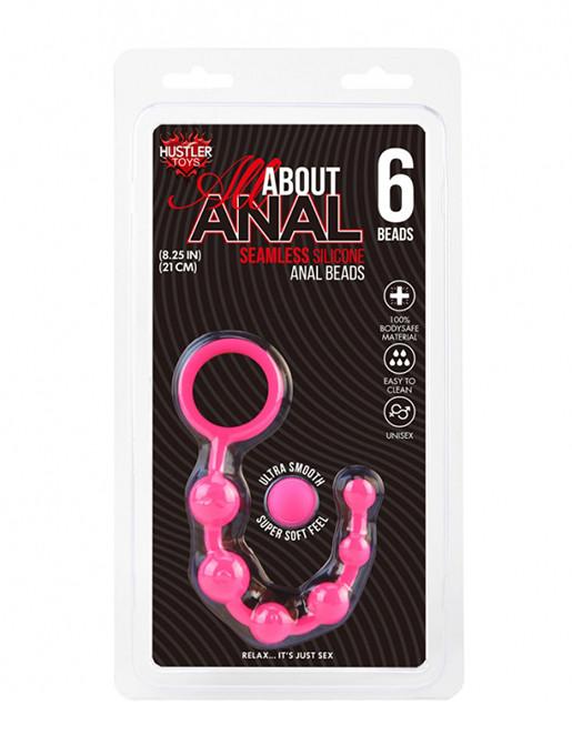 Hustler Silicone Anal Beads 6 Balls Pink