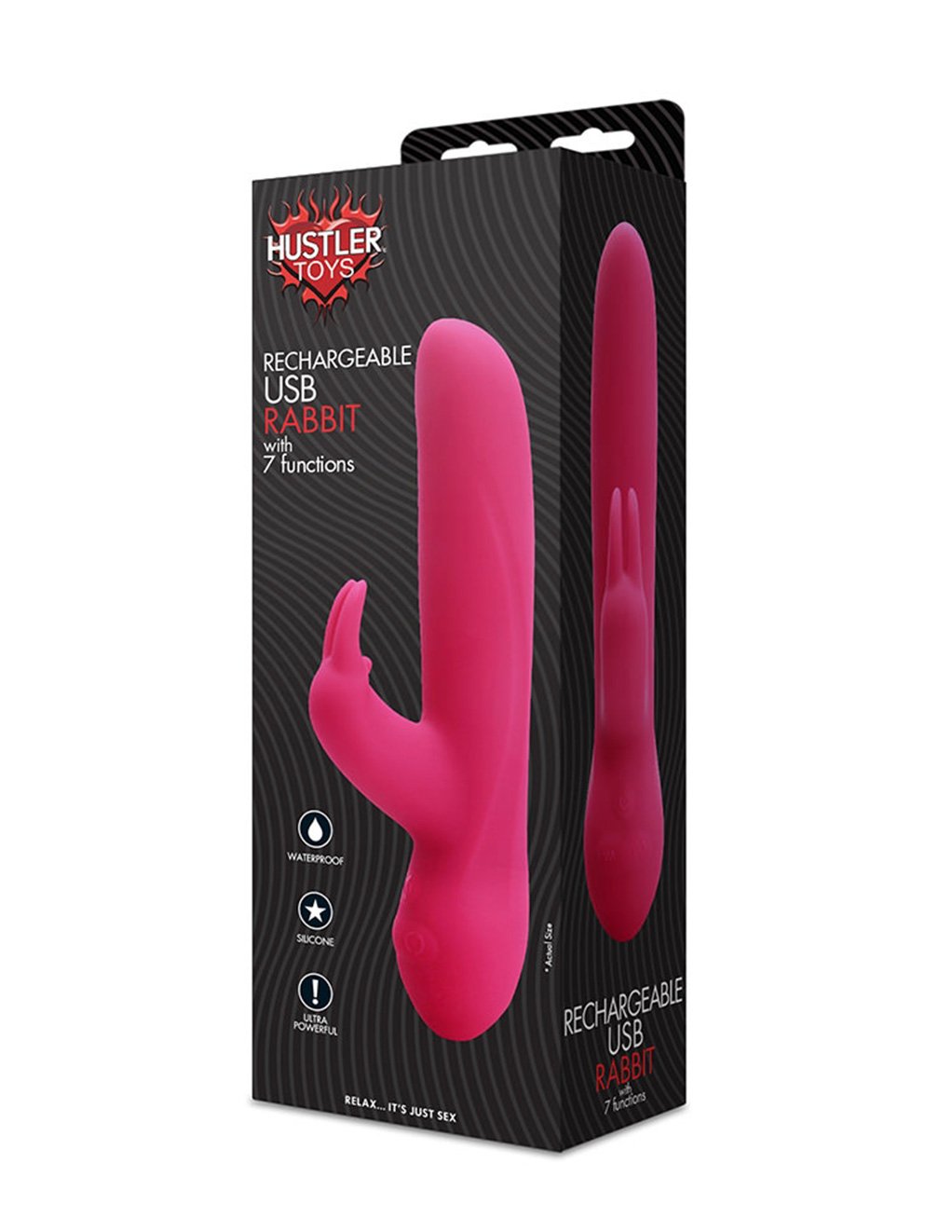 Hustler Rechargeable USB Rabbit Vibrator 7 Functions - Novelties - Dual/Multi
