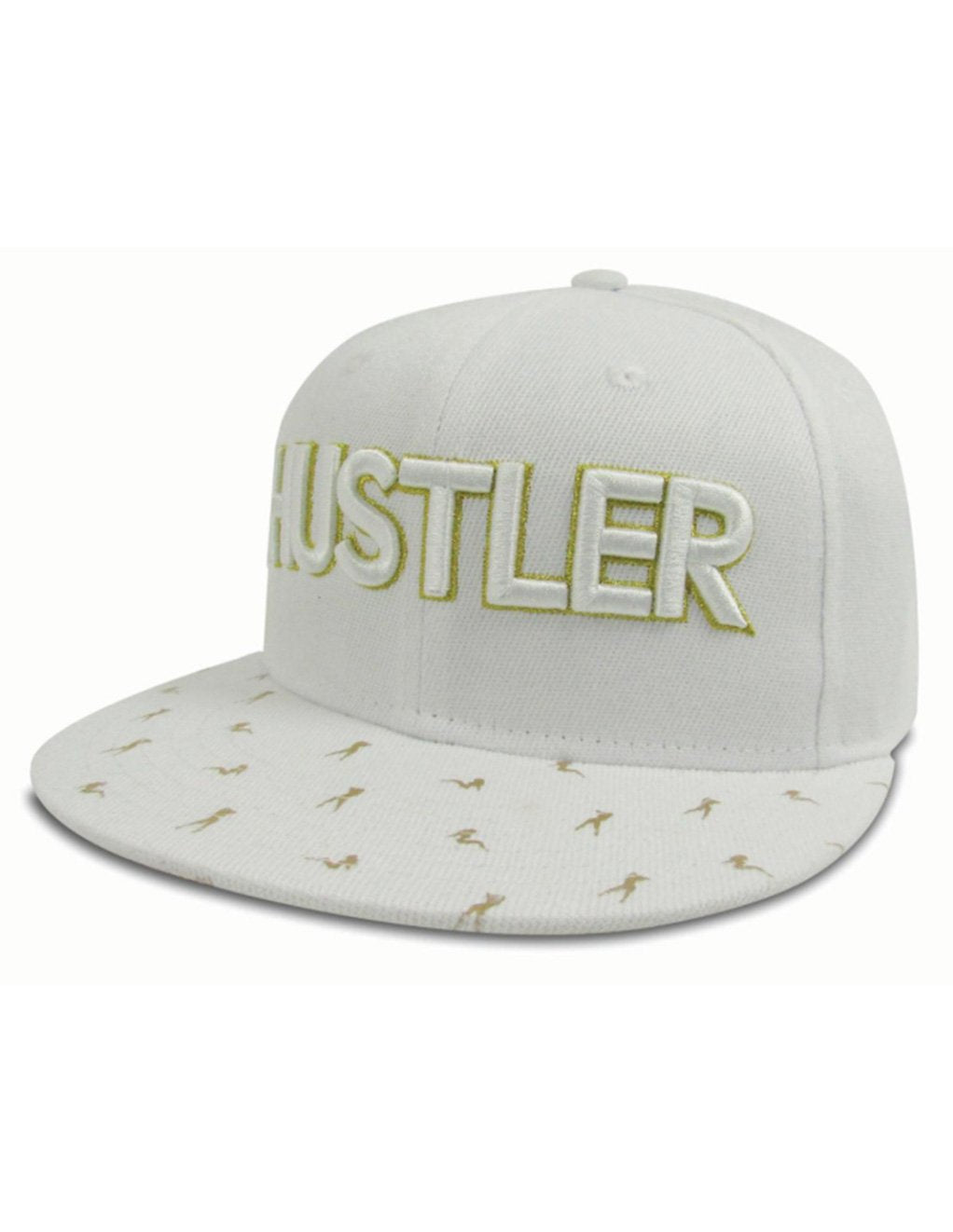 Hustler Gold Silhouette Pattern Hat-BLACK/GOLD