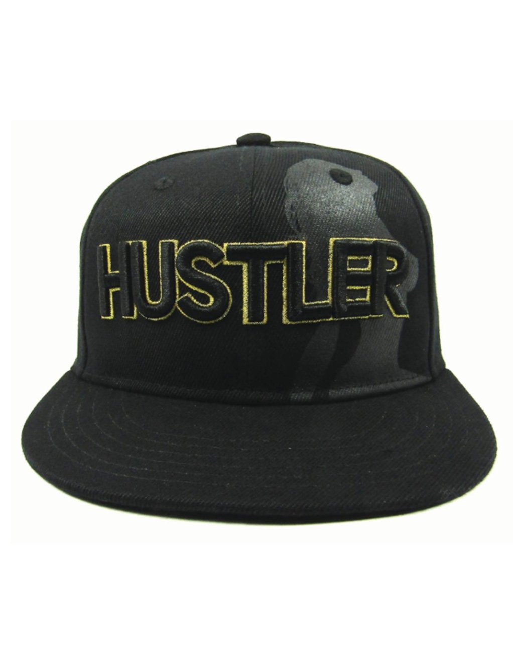 Hustler Single Lady Silhouette Black Hat-BLACK/GOLD
