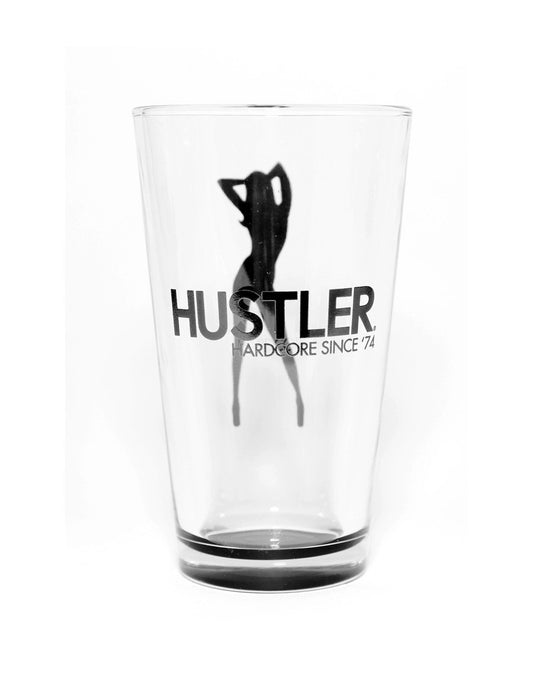 Hustler Hardcore Pint Glass Black