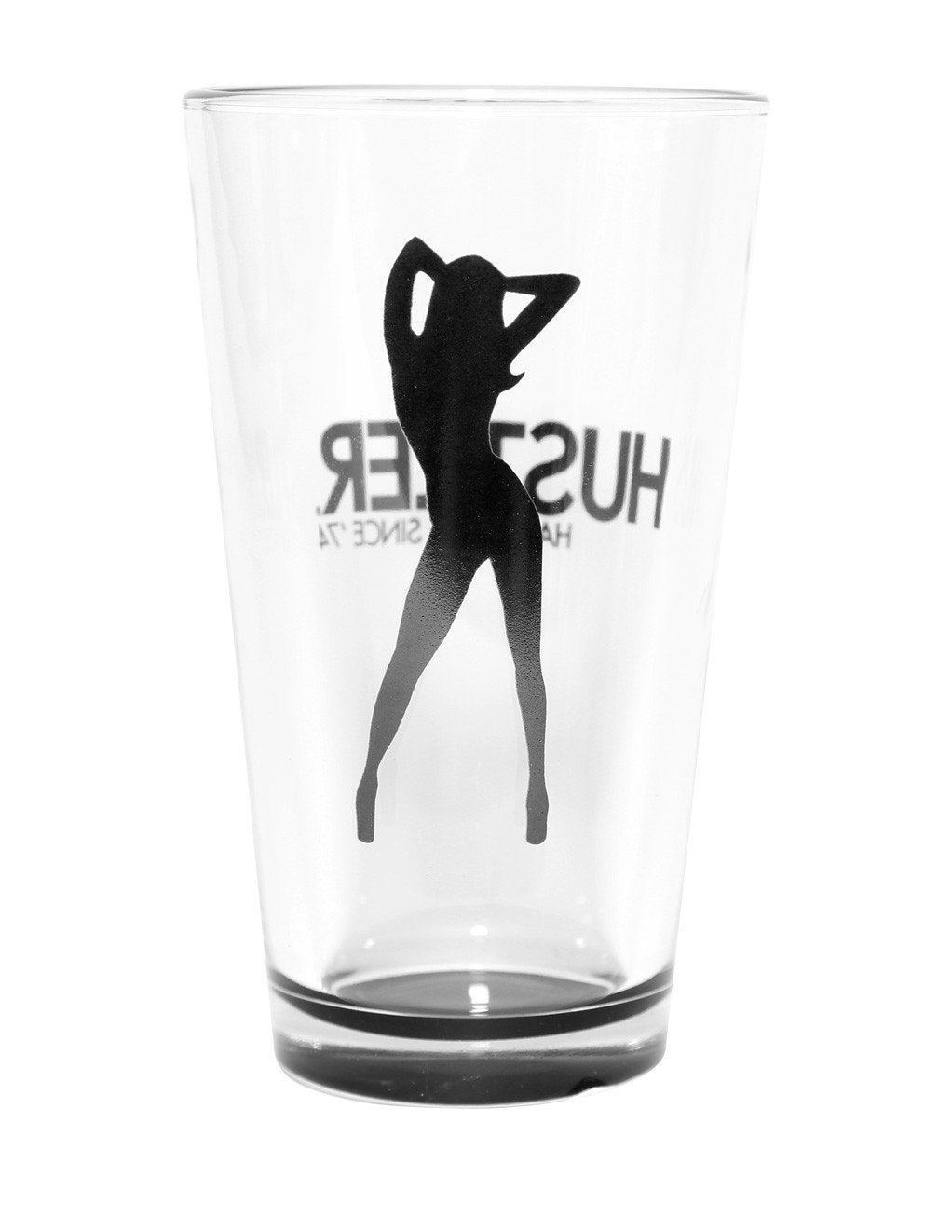 Hustler Hardcore Pint Glass Black - General Merchandise - Barware