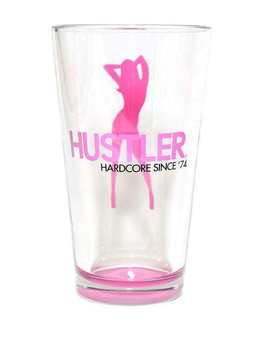 Hustler Hardcore Pint Glass Pink