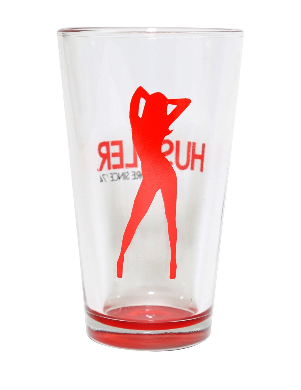 Hustler Hardcore Pint Glass Red - General Merchandise - Barware