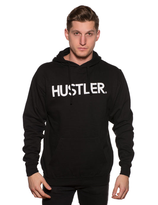 HUSTLER Classic Pull Over Hood Black Front