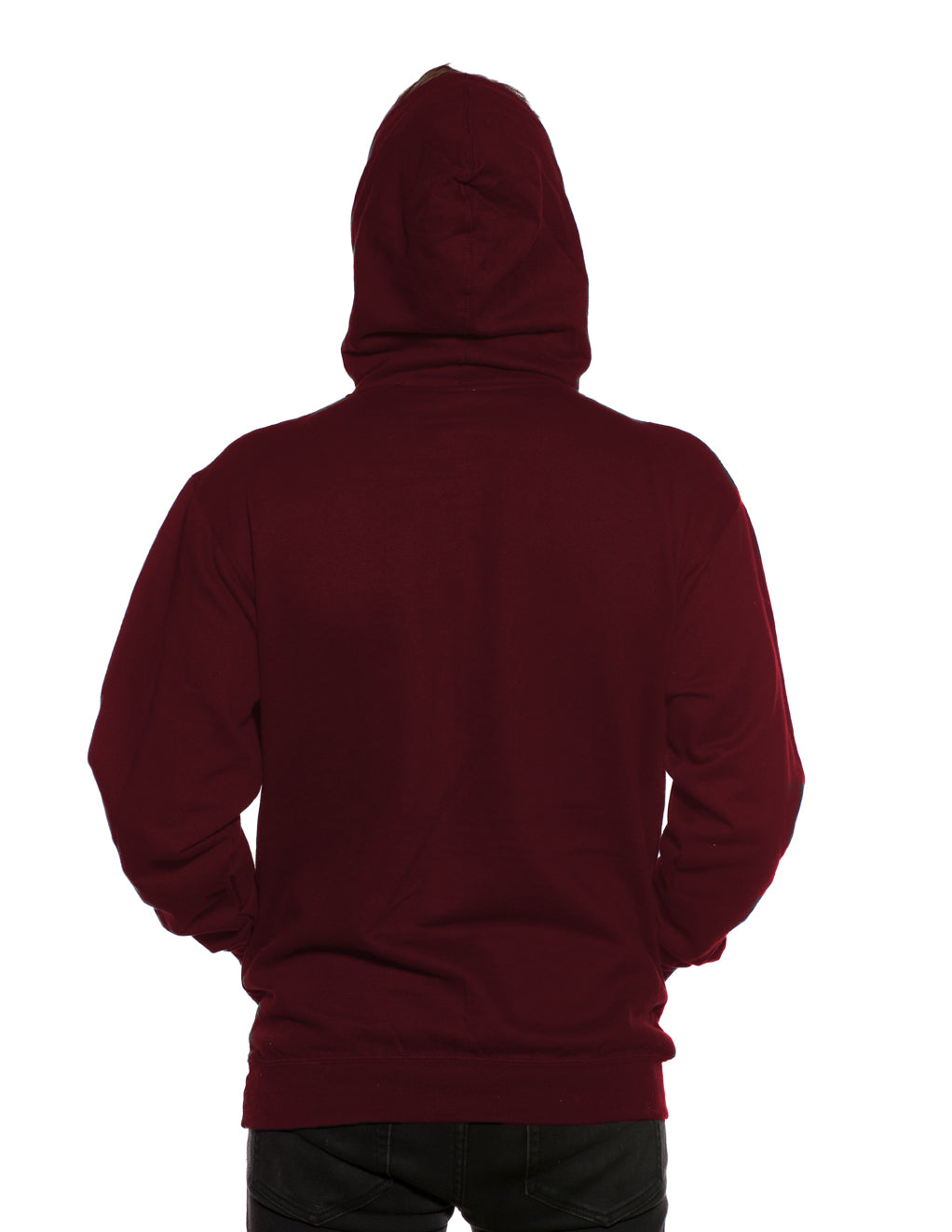HUSTLER Classic Pull Over Hood Burgundy Back