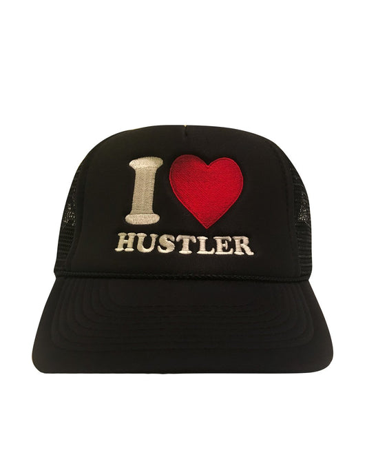 Hustler Women's I Love Hustler Trucker Hat Black-
