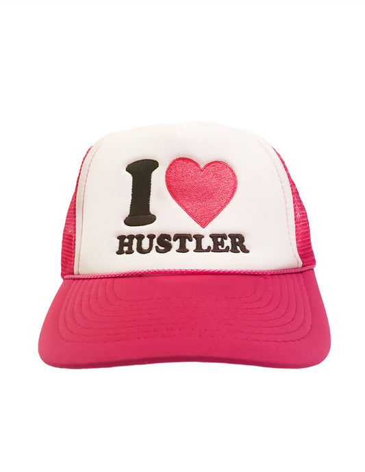 Hustler Women's I Love Hustler Trucker Hat White-