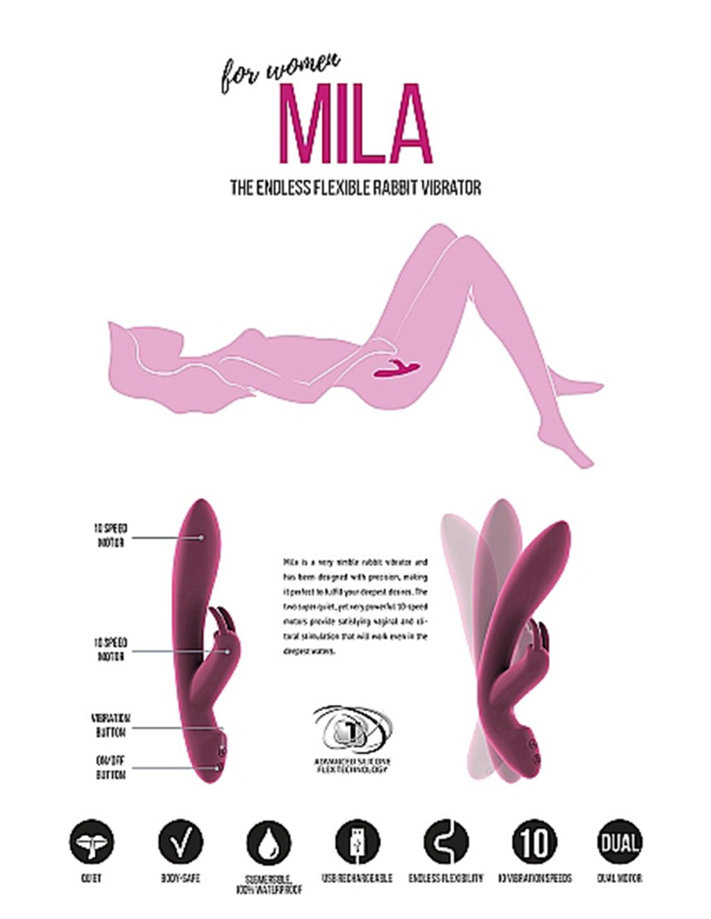 Jil Mila Rabbit Sex Toy Pink Packaging