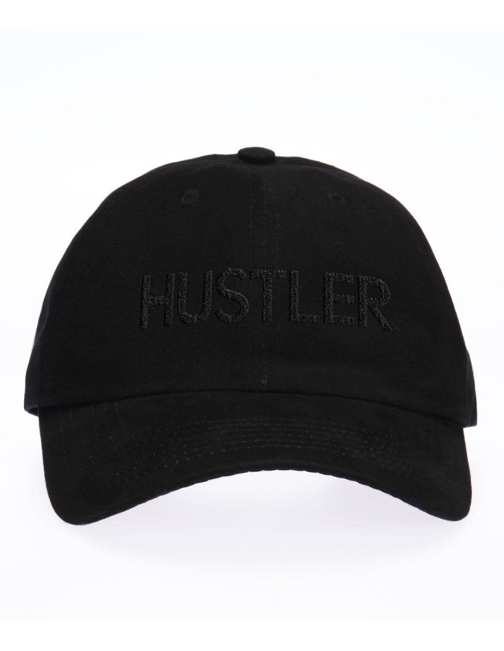 HUSTLER Classic Curved Brim Hat-WHITE/PINK
