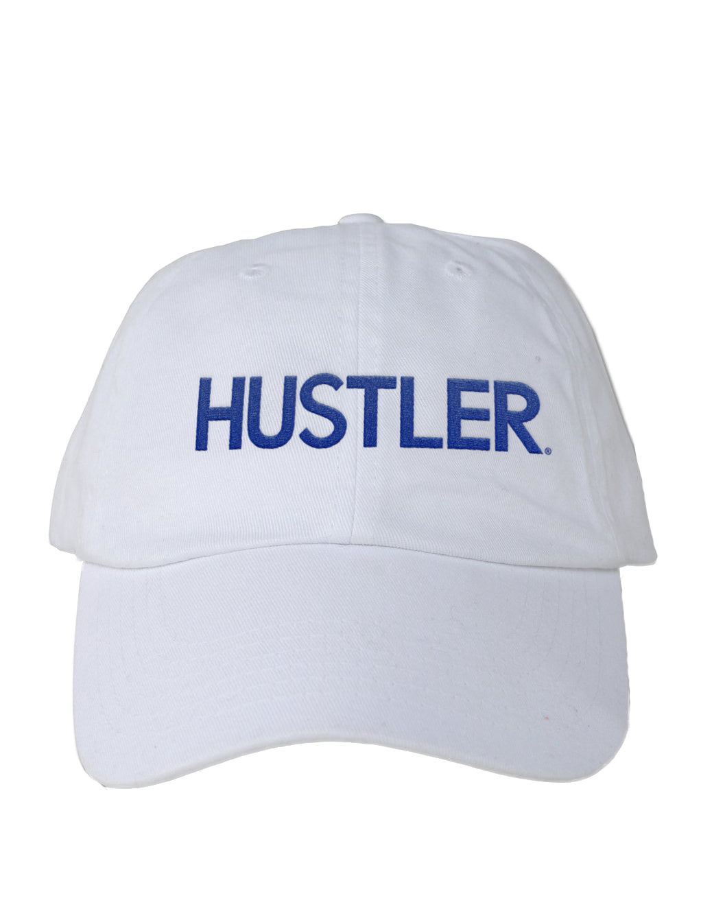 HUSTLER Classic Curved Brim Hat-WHITE/PINK