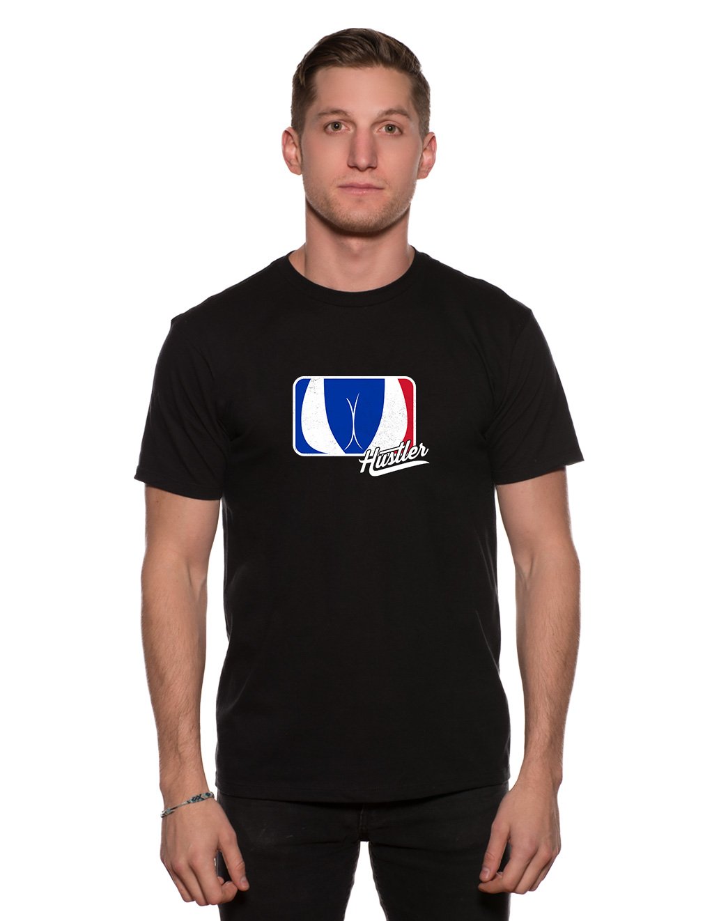 Hustler Men's MLBoobies Black T-shirt