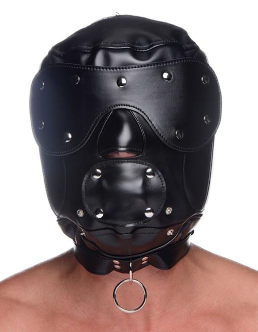 Master Series Muzzled Dog Hood With Removable Muzzle