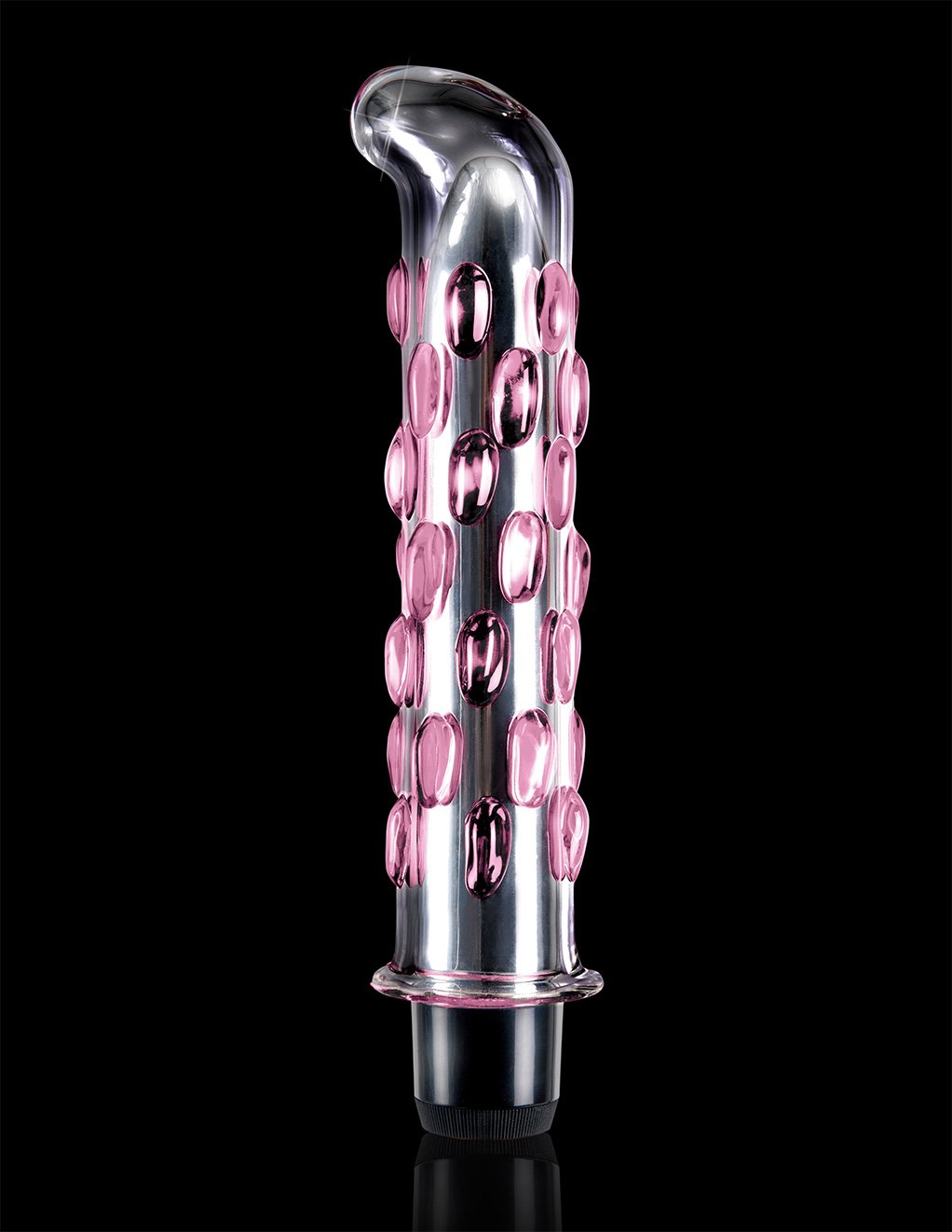 Icicles No 19 Vibrating GSpot Vibrator 7.5 Inch Pink - Novelties - Glass