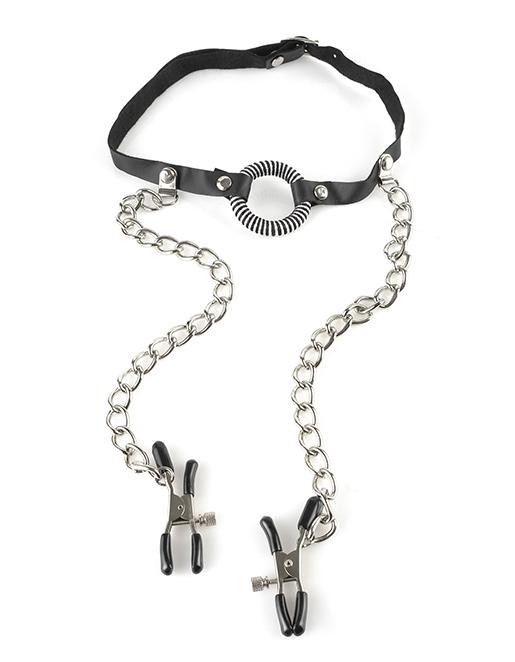 Fetish Fantasy O-Ring Gag Nipple Clamps - Fetish BDSM - Nipple play