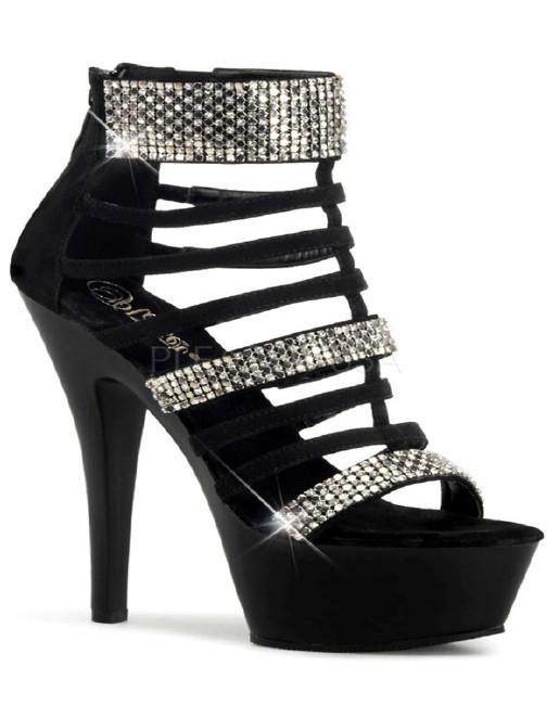 Pleaser Kiss 294 Strappy Cage Sandal - Accessories - Footwear